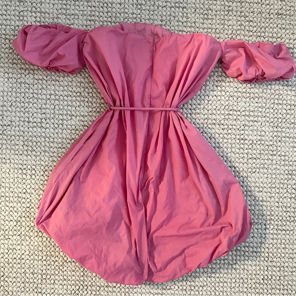 STAUD Ash Off the Shoulder Pink Mini Dress - Picture 6 of 6